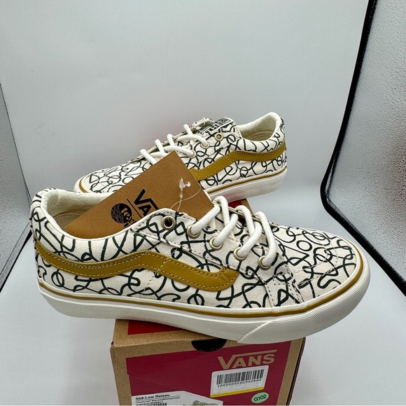 NWT Vans Sk8 Low Reissue Sneakers Textured Waves / Marshmallow Shoes Skate NEW - Picture 11 of 16